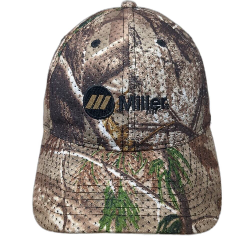 Cap America Baseball Cap Brown Camo One Size Miller Perforated Strapback hat